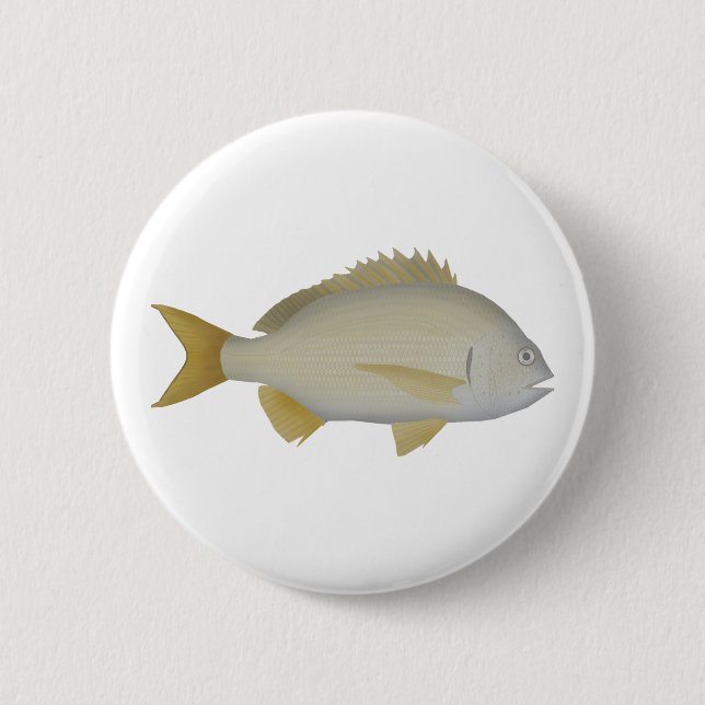 Yellowfin Bream 6 Cm Round Badge (Front)