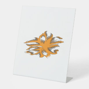 Yellowish Orange, Orangy Yellow  decorative Pedestal Sign