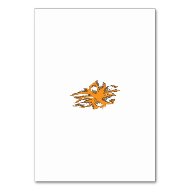 Yellowish Orange, Orangy Yellow  decorative Table Number (Front)