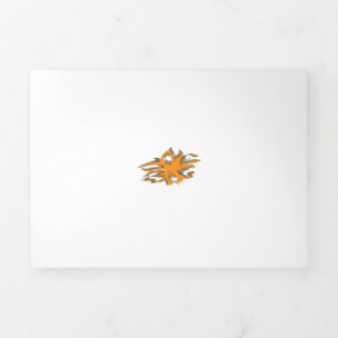Yellowish Orange, Orangy Yellow  decorative Tri-Fold Card