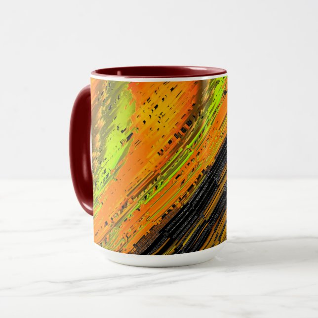 Yellowish small mosaic and twisted  mug (Front Left)