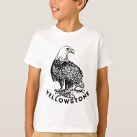 Yellowstone Bald Eagle park bird logo