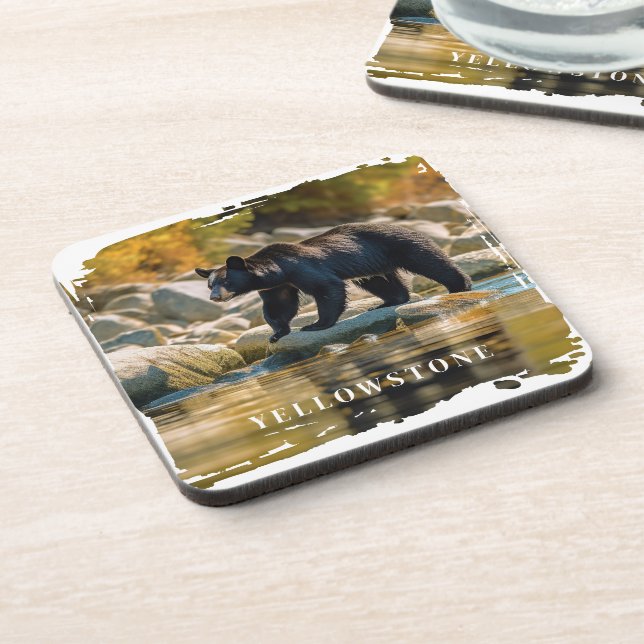 Yellowstone Bear Beverage Coaster (Left Side)