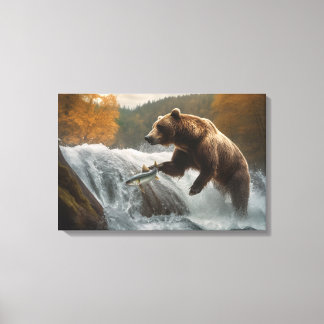 Yellowstone Bear Canvas Art