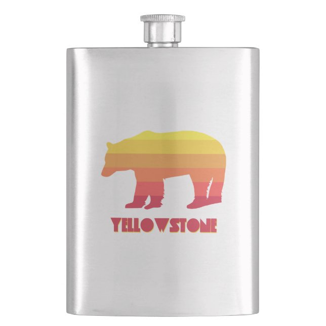 Yellowstone Bear Hip Flask (Front)