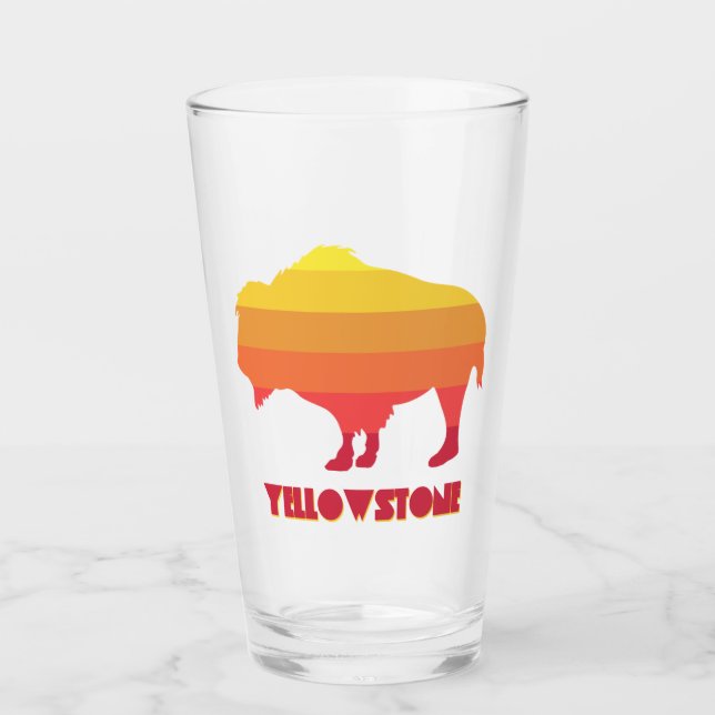Yellowstone Bison Glass (Front)