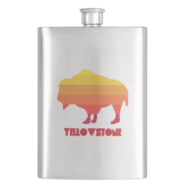 Yellowstone Bison Hip Flask (Front)
