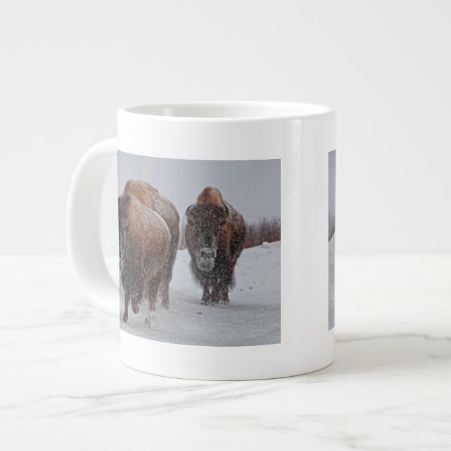 Yellowstone Bison Large Coffee Mug (Front Left)