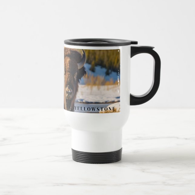 Yellowstone Bison Travel Mug (Right)