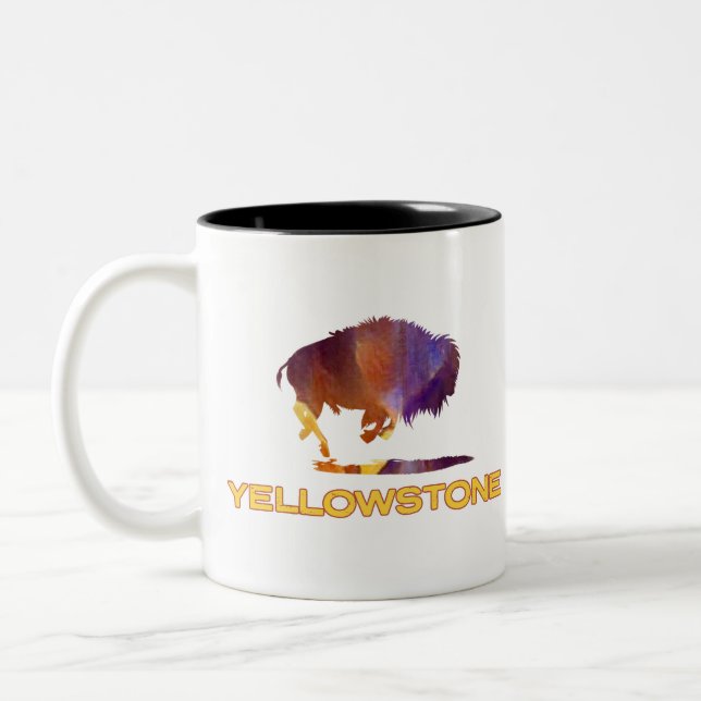Yellowstone Bison Two-Tone Coffee Mug (Left)