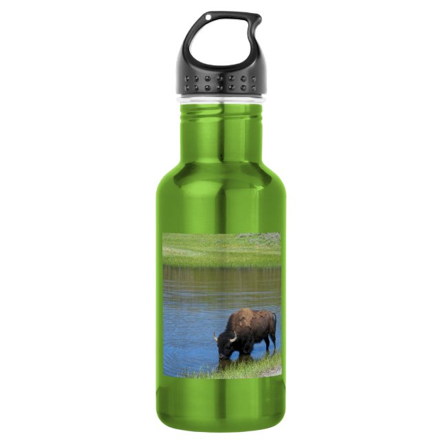 Yellowstone Buffalo Souvenir 532 Ml Water Bottle (Front)