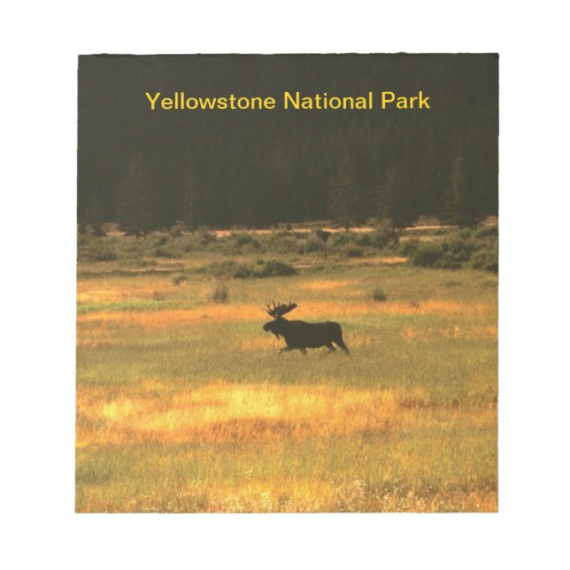 Yellowstone Bull Moose Notepad (Front)
