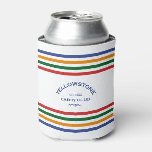 Yellowstone Cabin Club Custom Crest Park Stripe Can Cooler