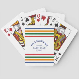 Yellowstone Cabin Club Custom Crest Park Stripe Playing Cards