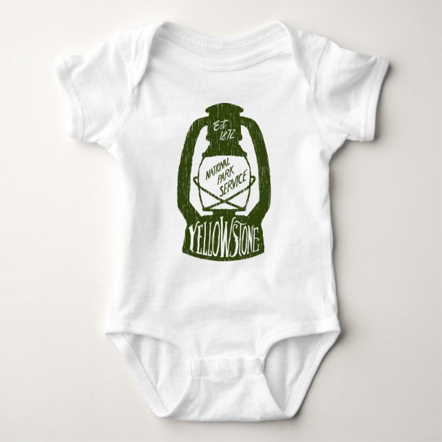 Yellowstone Camping Baby Bodysuit (Front)