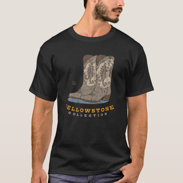 Yellowstone Collection Cowboy Boots Two Step Boogi T-Shirt (Front)