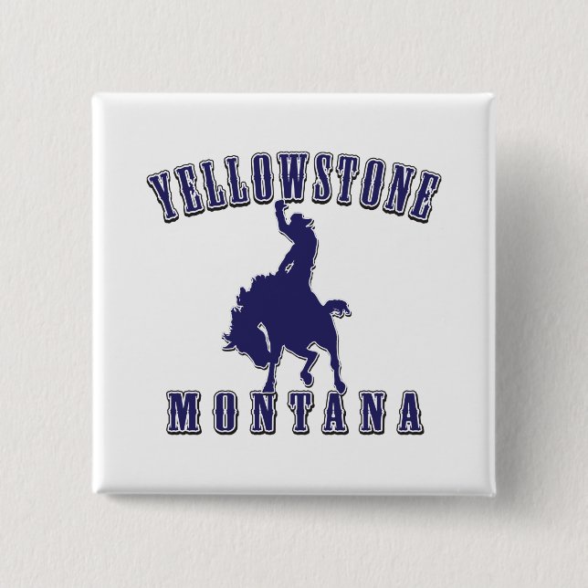 Yellowstone-Cowboy-Blue 15 Cm Square Badge (Front)