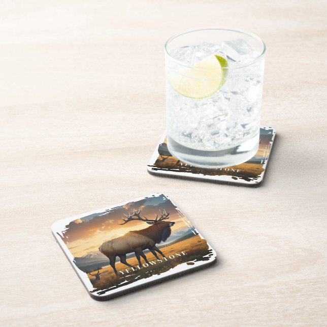 Yellowstone Elk Beverage Coaster (Right Side)