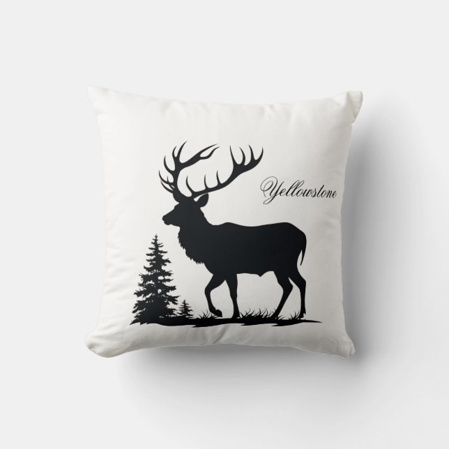 Yellowstone Elk Pillow (Front)