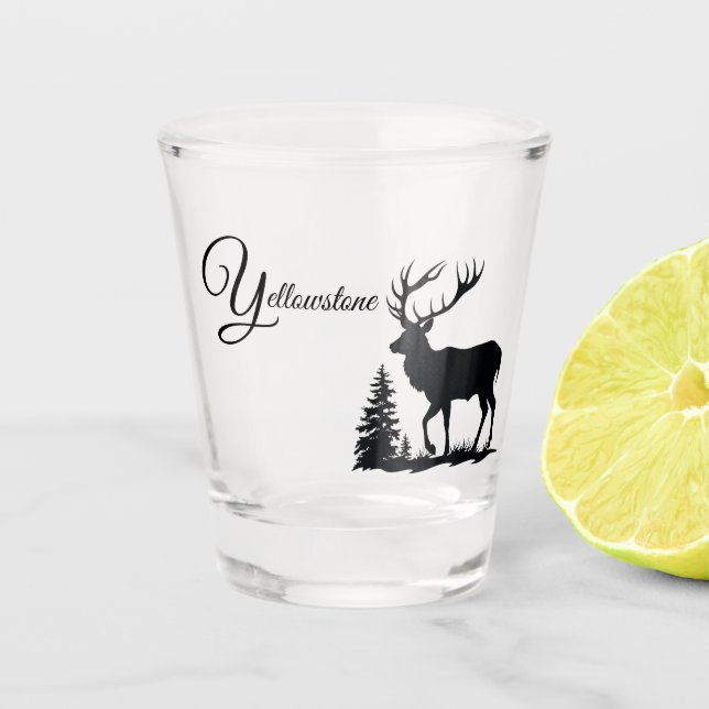 Yellowstone Elk Shot Glass (Front)