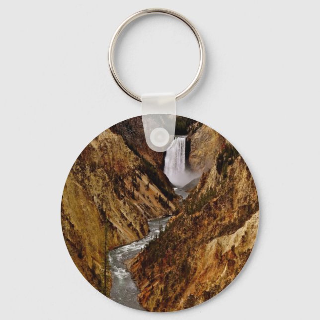 YELLOWSTONE FALL IN YELLOWSTONE NATIONAL PARK KEY RING (Front)