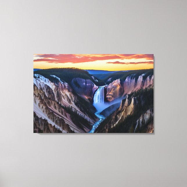   Yellowstone Falls Canvas Art (Front)