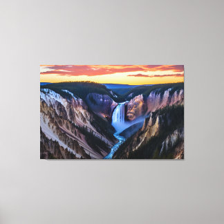 Yellowstone Falls Canvas Art