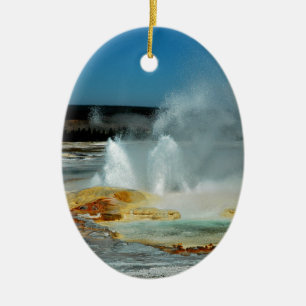 Yellowstone Geysers Ceramic Tree Decoration