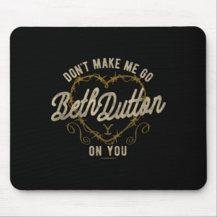 Yellowstone Go Beth On You Barbed Wire Heart Small Mouse Pad