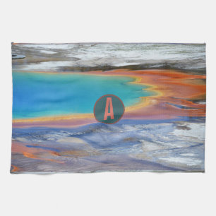Yellowstone Grand Prismatic Hot Spring - Customise Tea Towel