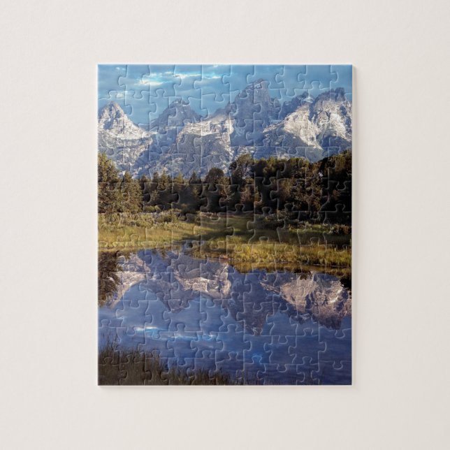 Yellowstone Grand Teton Reflections Jigsaw Puzzle (Vertical)
