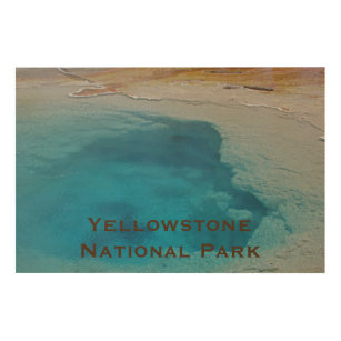 Yellowstone Hot Springs Land Photo National Park Wood Wall Art