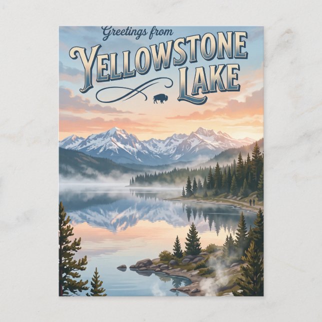 Yellowstone Lake USA Postcard (Front)