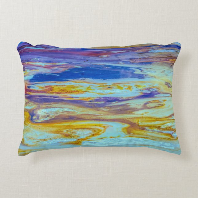Yellowstone Lava Pool Swirls  Decorative Cushion (Front)