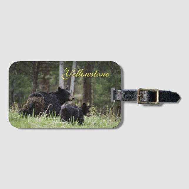 Yellowstone Luggage Tag-Bear Tag (Front Horizontal)