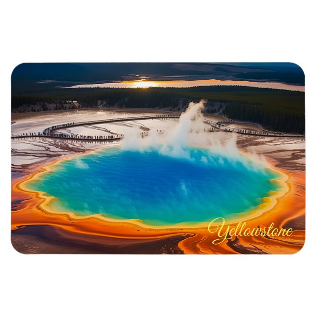 Yellowstone Magnet-Prismatic Hot Spring Magnet (Horizontal)