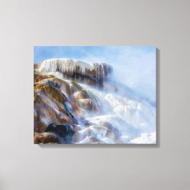   Yellowstone Mammoth Falls Canvas Art (Front)