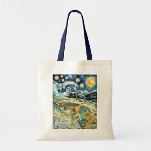 Yellowstone Mammoth Hot Springs Van Gogh Vibrant Tote Bag