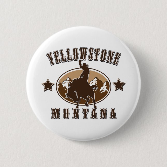Yellowstone-Montana 6 Cm Round Badge (Front)