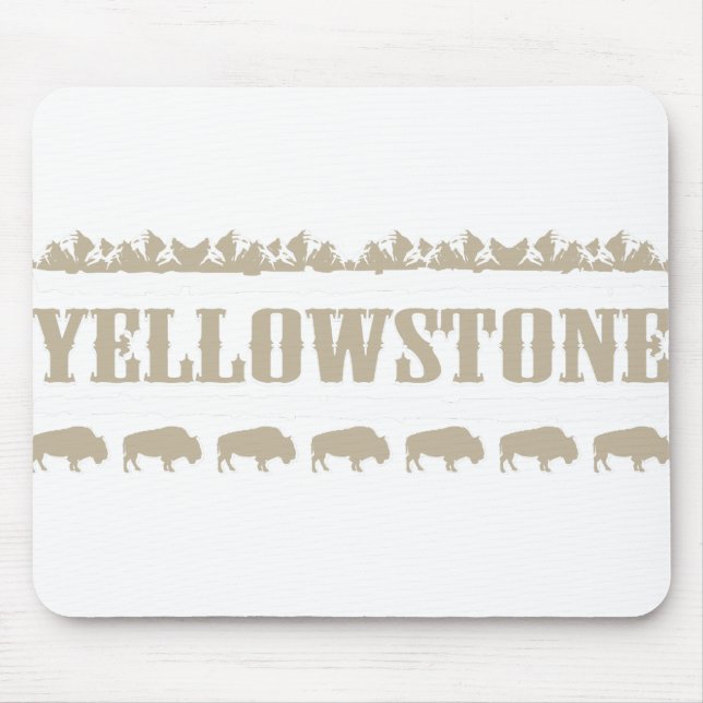 Yellowstone Montana Buffalo Mouse Pad (Front)