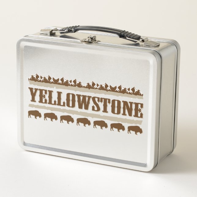 Yellowstone Montana Metal Lunch Box (Front)