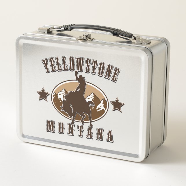 Yellowstone Montana Metal Lunch Box (Front)