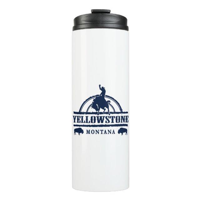 Yellowstone Montana Rodeo Cowboy Thermal Tumbler (Front)