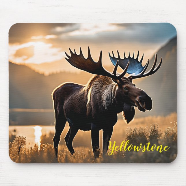 Yellowstone Moose Mouse Pad (Front)
