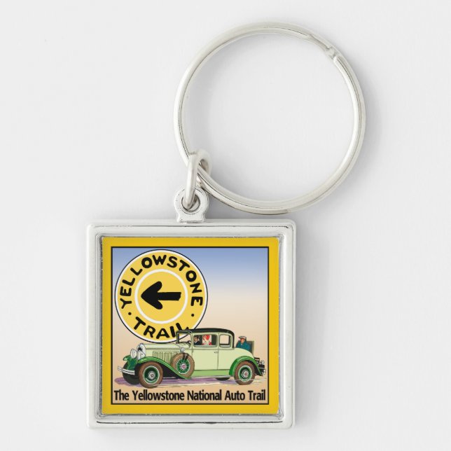 Yellowstone National Auto Trail Key Ring (Front)