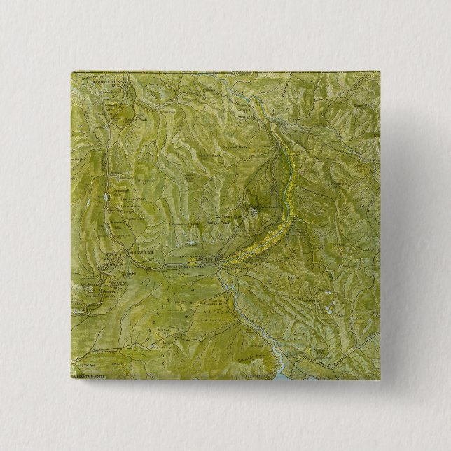 Yellowstone National Park 15 Cm Square Badge (Front)