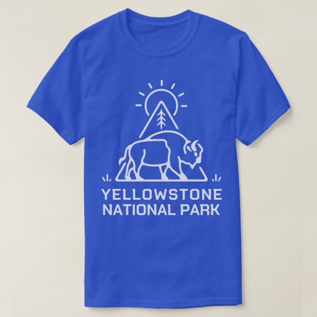 Yellowstone National Park 1 for Camping Hiking and T-Shirt (Design Front)