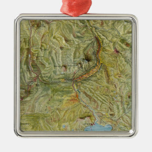 Yellowstone National Park 2 Metal Tree Decoration