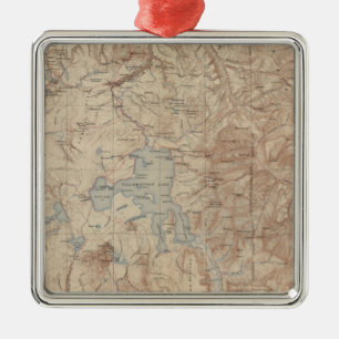 Yellowstone National Park 2 Metal Tree Decoration