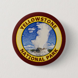 Yellowstone National Park 6 Cm Round Badge